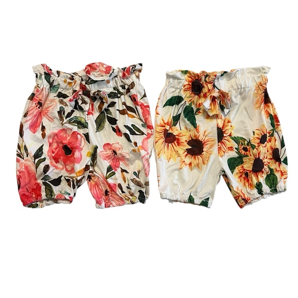 Floral Girls 5 Y‎ Bloomy Shorts 2 pair  Sets